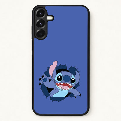 Torn Blue Alien Phone Case for Galaxy A37