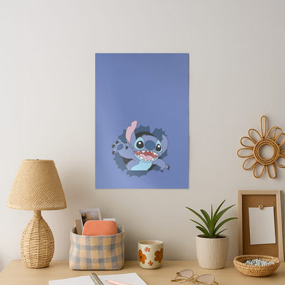 Torn Blue Alien Art Print