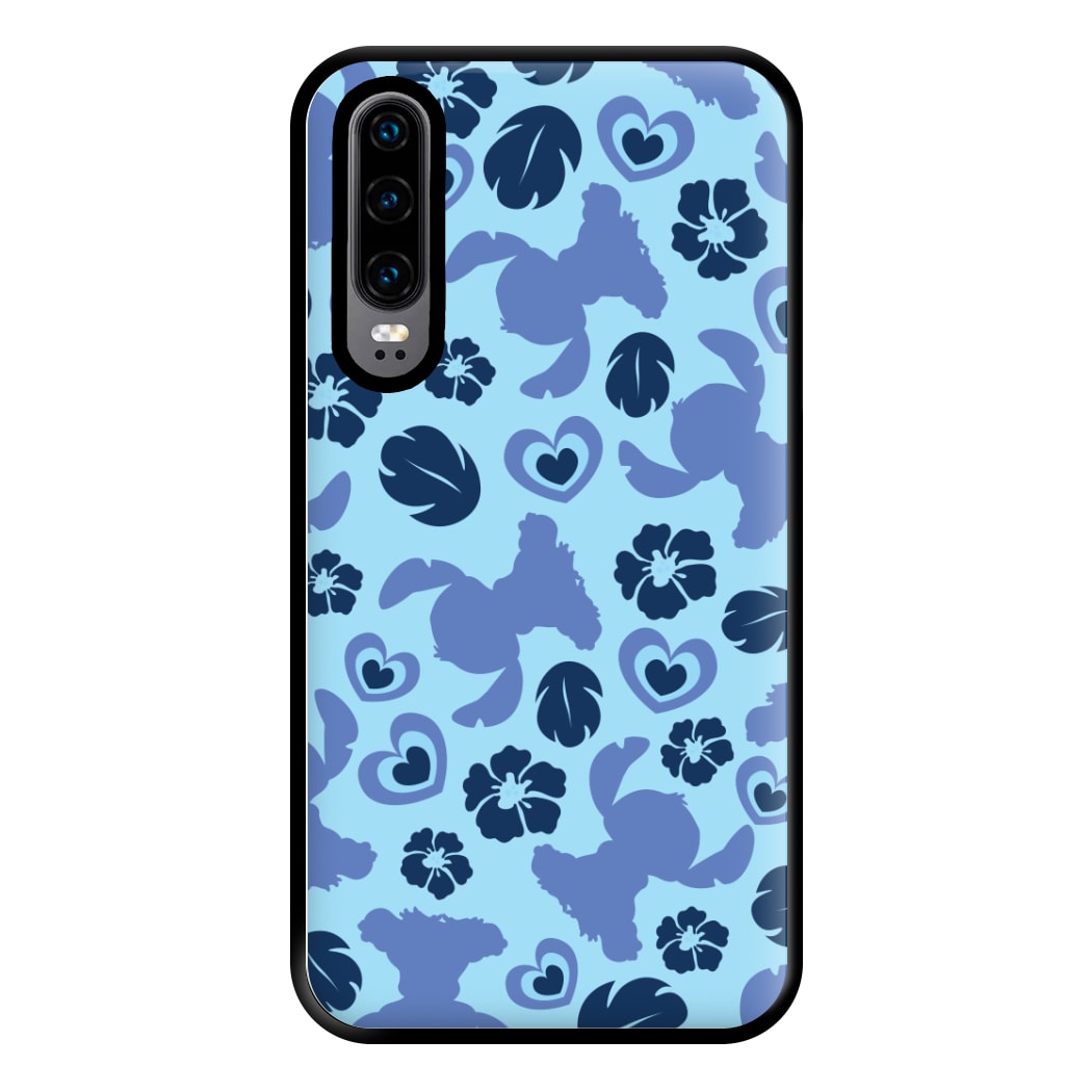 Blue Alien Silhouette Pattern Phone Case for Huawei P30