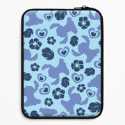 Blue Alien Silhouette Pattern Laptop Sleeve 1