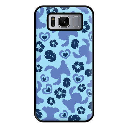 Blue Alien Silhouette Pattern Phone Case for Galaxy S8 Plus