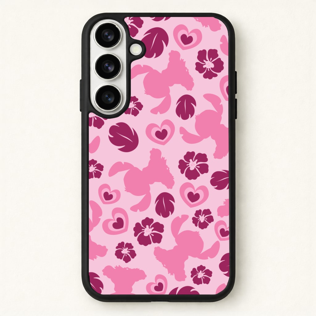 Pink Alien Silhouette Pattern Phone Case for Galaxy S26