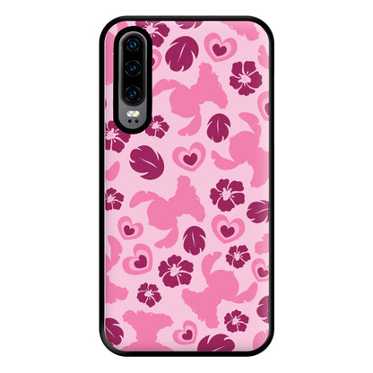 Pink Alien Silhouette Pattern Phone Case for Huawei P30