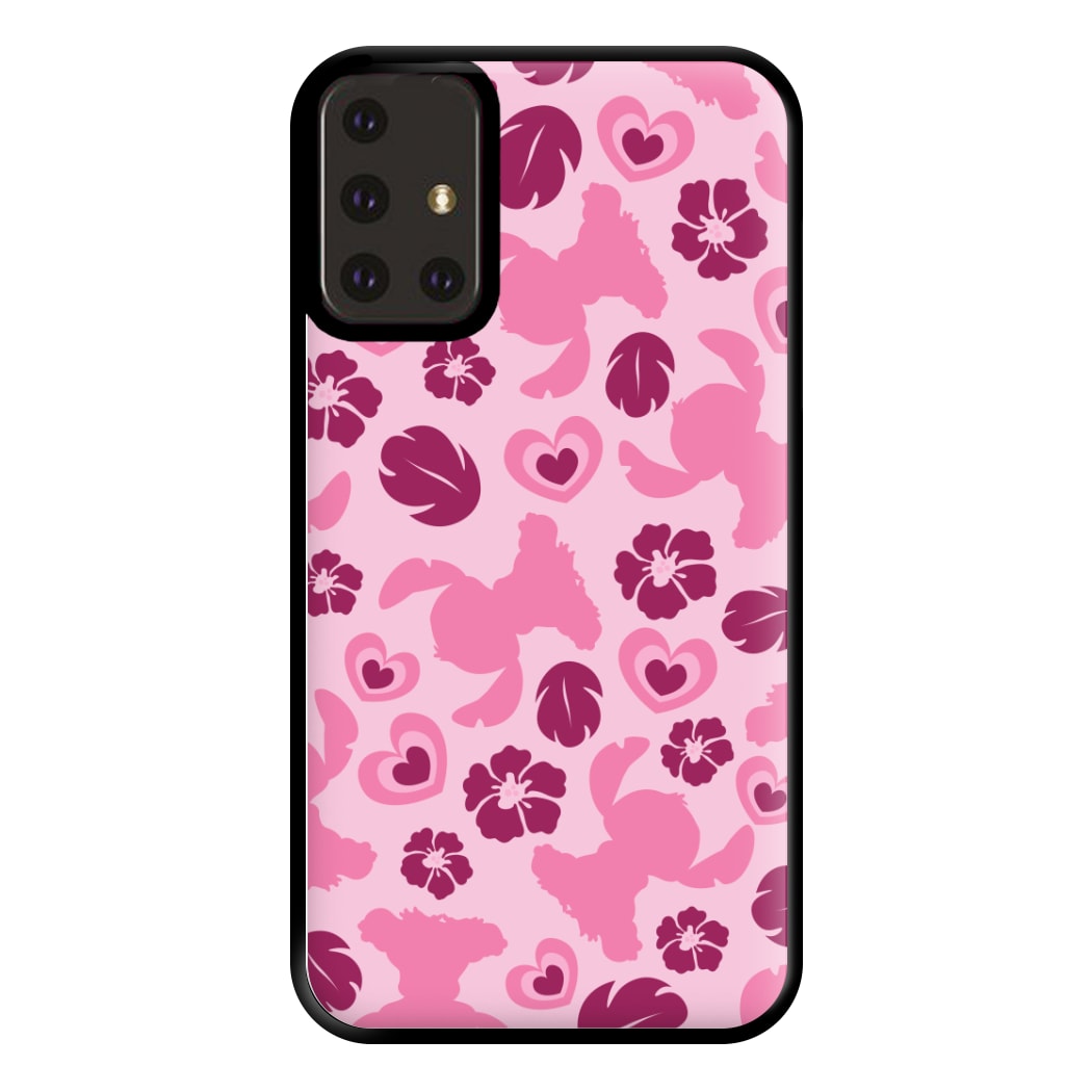 Pink Alien Silhouette Pattern Phone Case for Galaxy A71