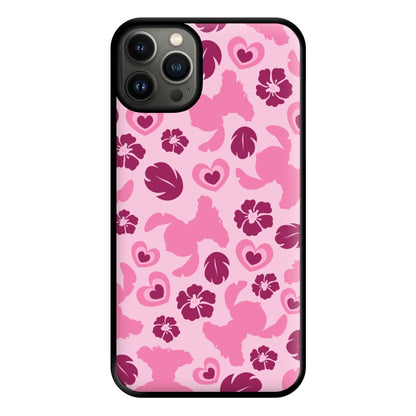 Pink Alien Silhouette Pattern Phone Case for iPhone 13