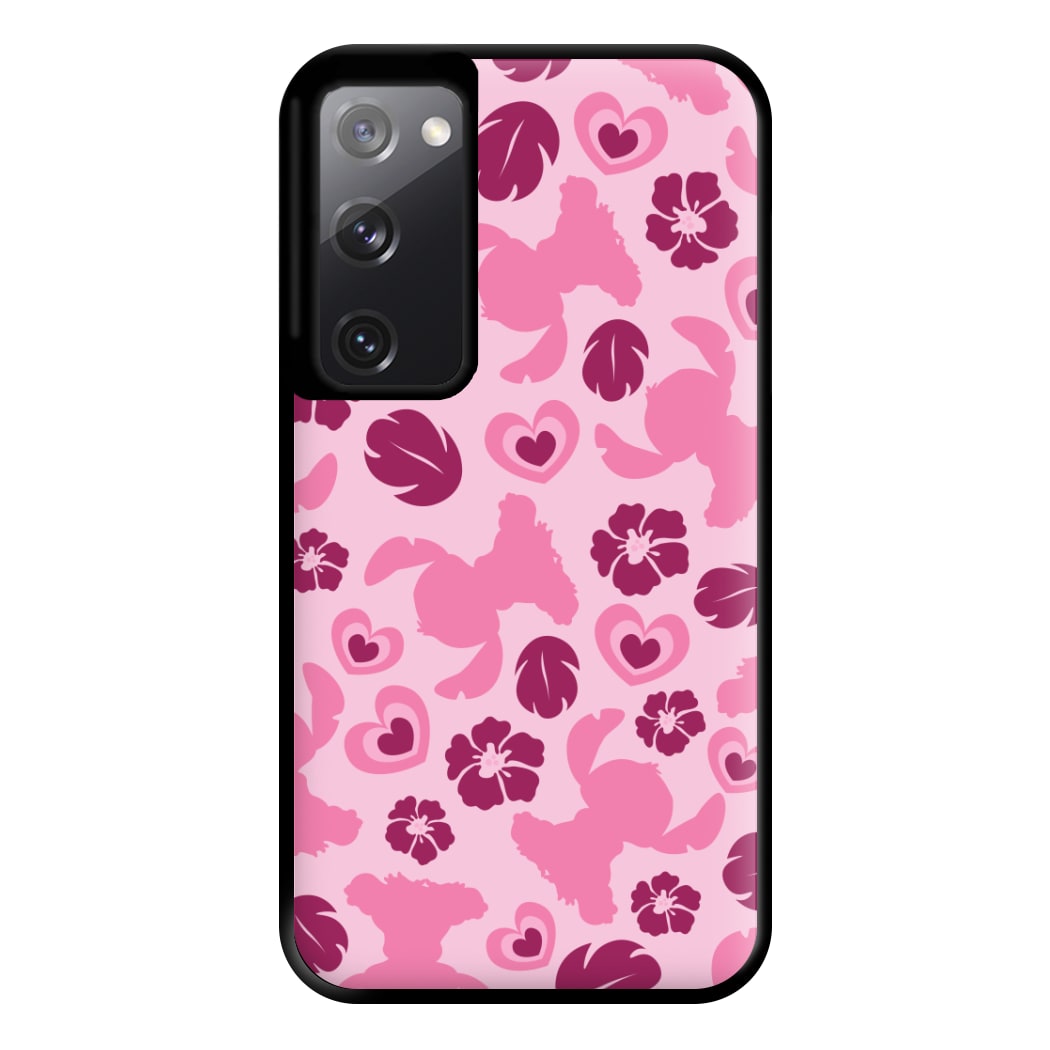 Pink Alien Silhouette Pattern Phone Case for Galaxy S20FE