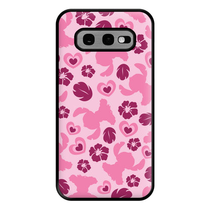 Pink Alien Silhouette Pattern Phone Case for Galaxy S10e