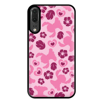 Pink Alien Silhouette Pattern Phone Case for Huawei P20