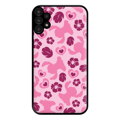 Pink Alien Silhouette Pattern Phone Case for Galaxy A13