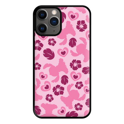 Pink Alien Silhouette Pattern Phone Case for iPhone 12 Pro Max