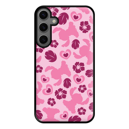 Pink Alien Silhouette Pattern Phone Case for Galaxy S23FE