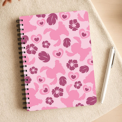 Pink Alien Silhouette Pattern Notepad