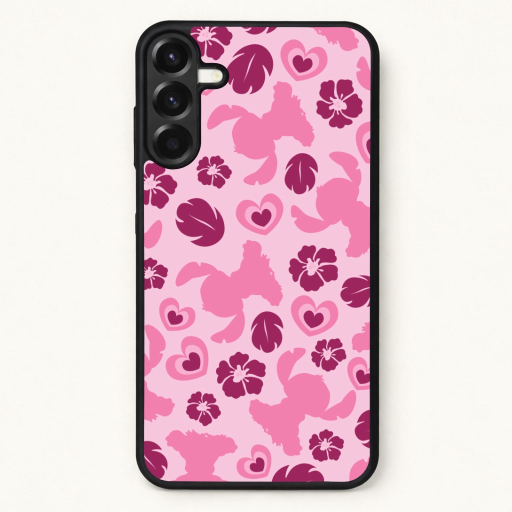 Pink Alien Silhouette Pattern Phone Case