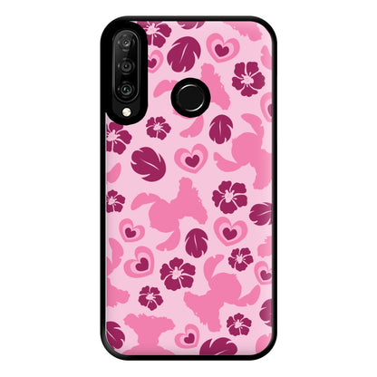 Pink Alien Silhouette Pattern Phone Case for Huawei P30 Lite