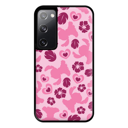 Pink Alien Silhouette Pattern Phone Case for Galaxy S20