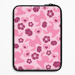 Pink Alien Silhouette Pattern Universal Laptop Sleeve