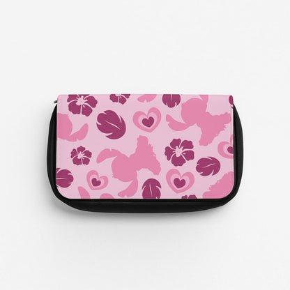 Pink Alien Silhouette Pattern Pencil Case