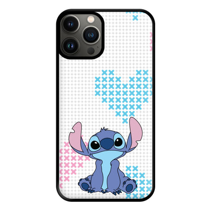 Blue Alien Hearts Phone Case for iPhone 11 Pro Max