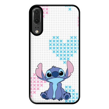 Blue Alien Hearts Phone Case for Huawei P20