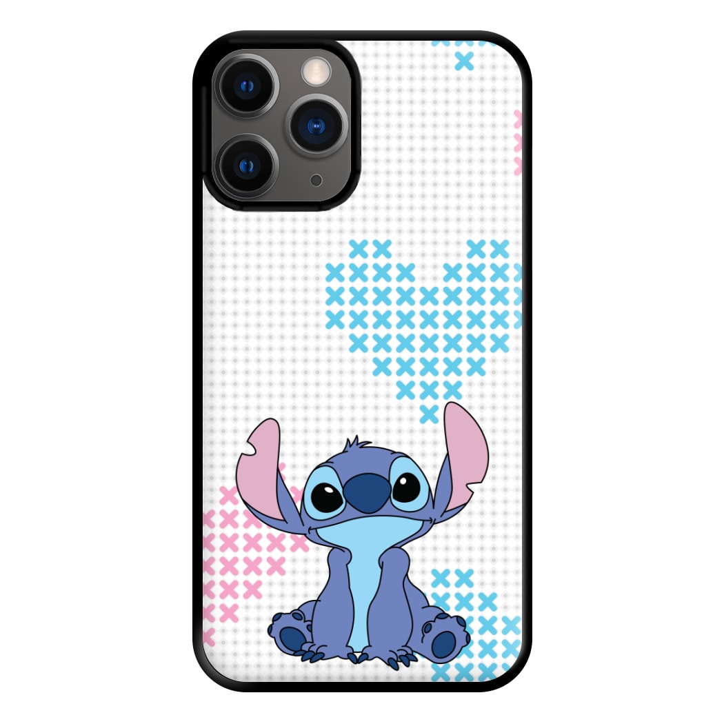 Blue Alien Hearts Phone Case for iPhone 12 Pro Max