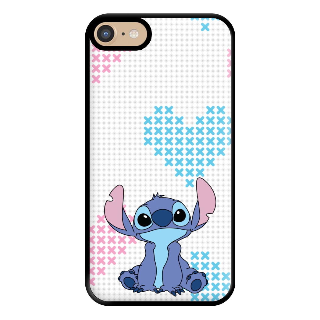 Blue Alien Hearts Phone Case for iPhone 6 / 7 / 8 / SE