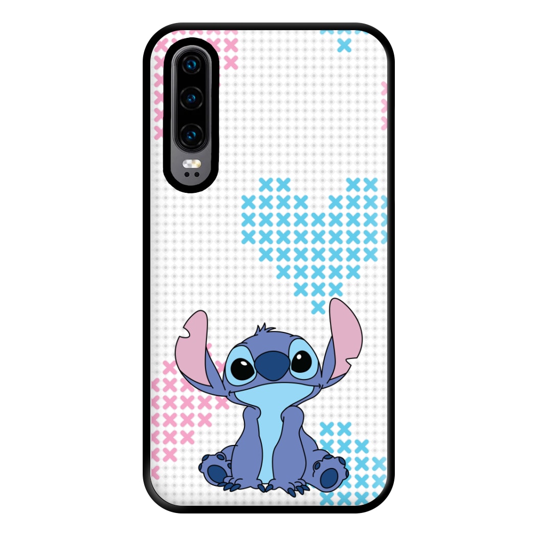 Blue Alien Hearts Phone Case for Huawei P30