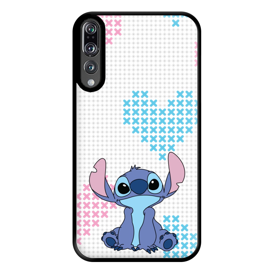 Blue Alien Hearts Phone Case for Huawei P20 Pro