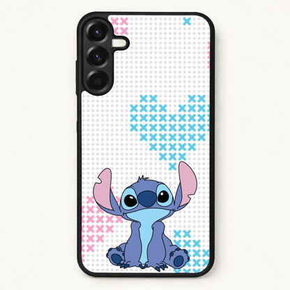 Blue Alien Hearts Phone Case for Galaxy A17