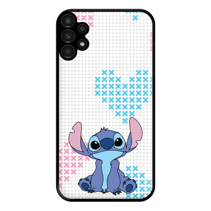 Blue Alien Hearts Phone Case for Galaxy A13