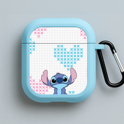 Blue Alien Hearts Blue AirPods Case