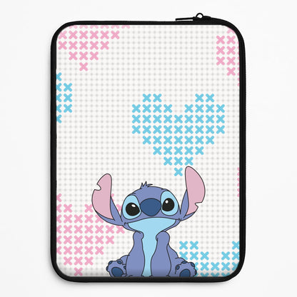 Blue Alien Hearts Universal Laptop Sleeve