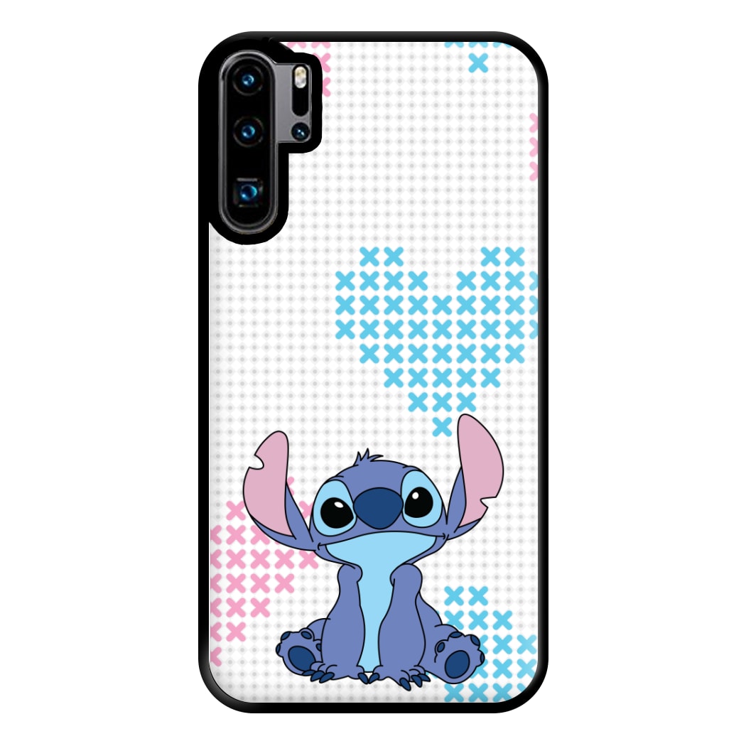 Blue Alien Hearts Phone Case for Huawei P30 Pro