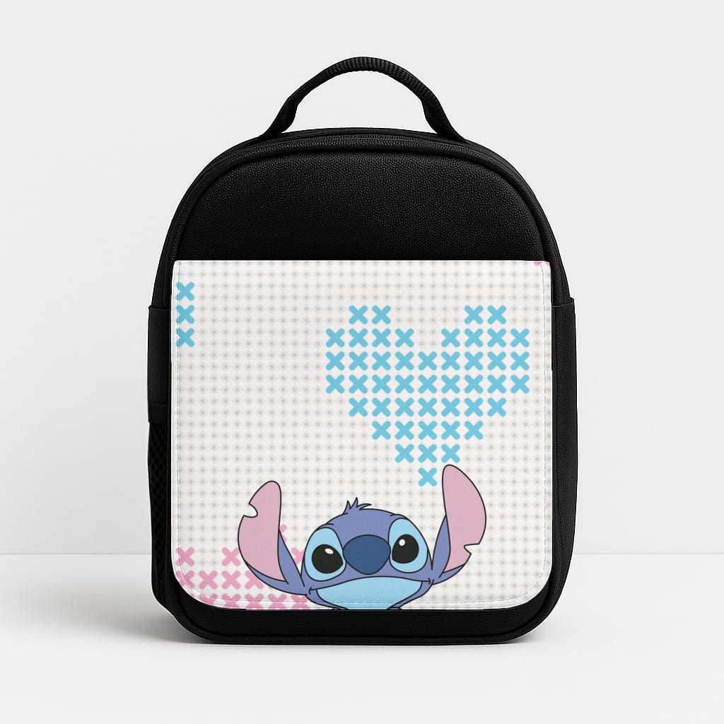 Blue Alien Hearts Lunchbox