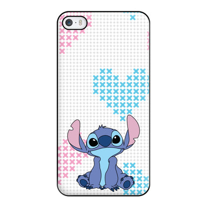 Blue Alien Hearts Phone Case for iPhone 5 / 5s / SE 2016