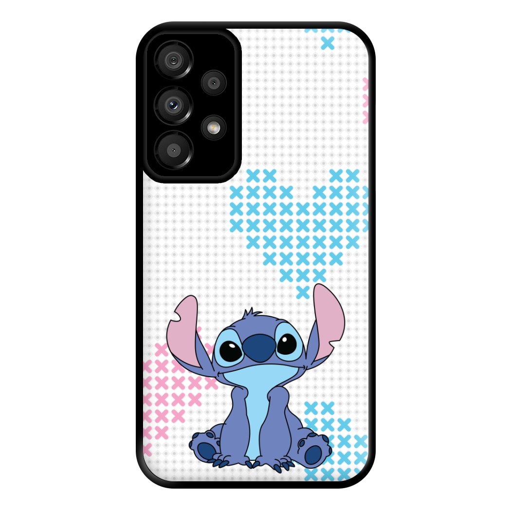 Blue Alien Hearts Phone Case for Galaxy A33