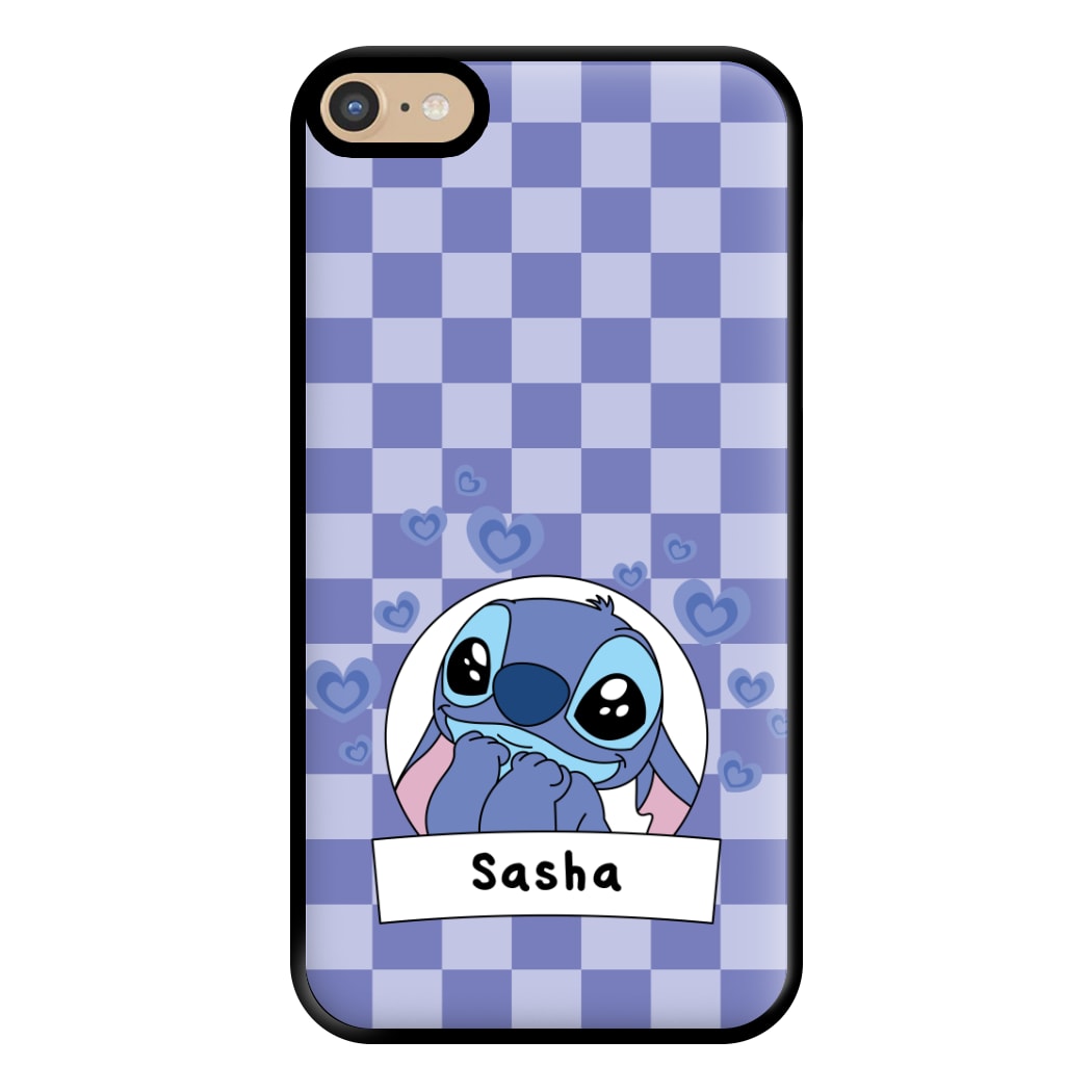 Personalised Cute Blue Alien Phone Case for iPhone 6 Plus / 7 Plus / 8 Plus