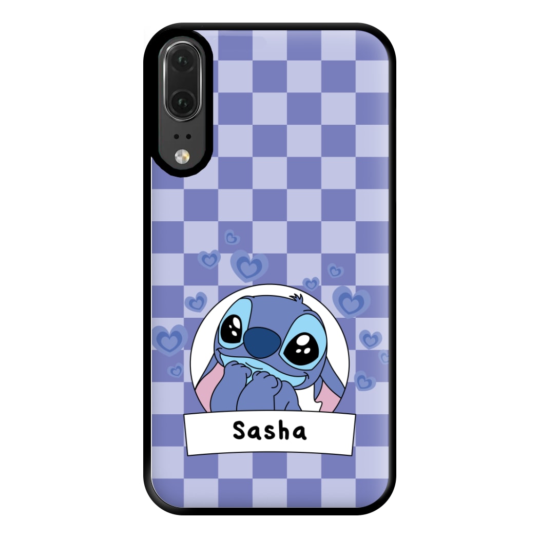 Personalised Cute Blue Alien Phone Case for Huawei P20