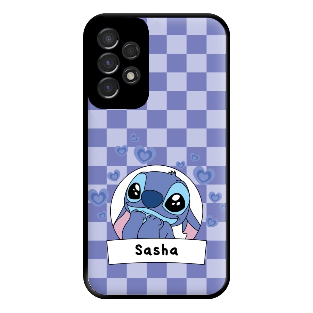 Personalised Cute Blue Alien Phone Case for Galaxy A53