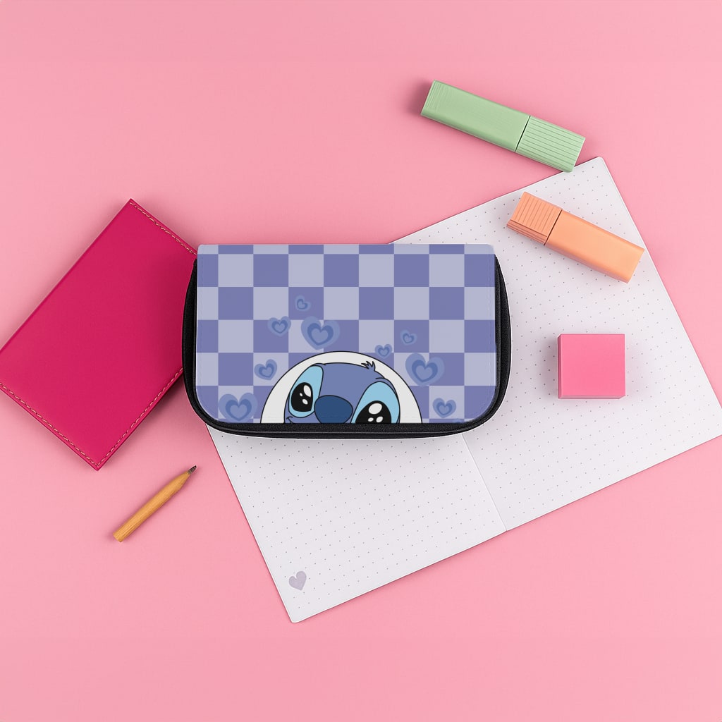 Personalised Cute Blue Alien Pencil Case