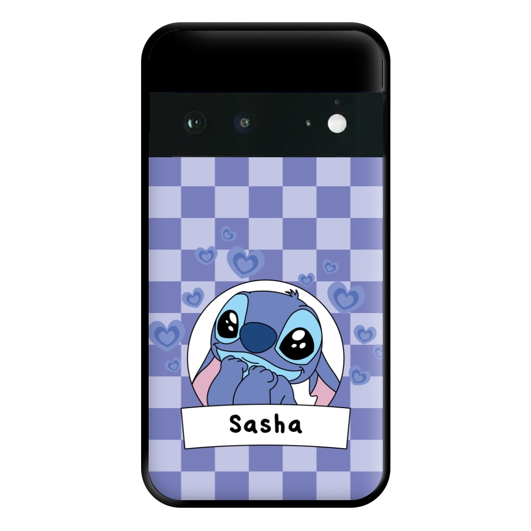 Personalised Cute Blue Alien Phone Case for Google Pixel 6a