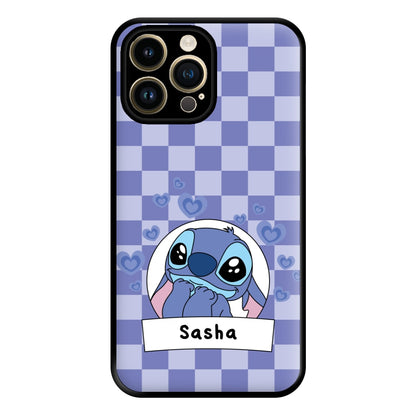 Personalised Cute Blue Alien Phone Case for iPhone 14 Pro Max