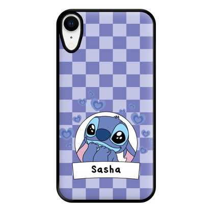 Personalised Cute Blue Alien Phone Case for iPhone XR