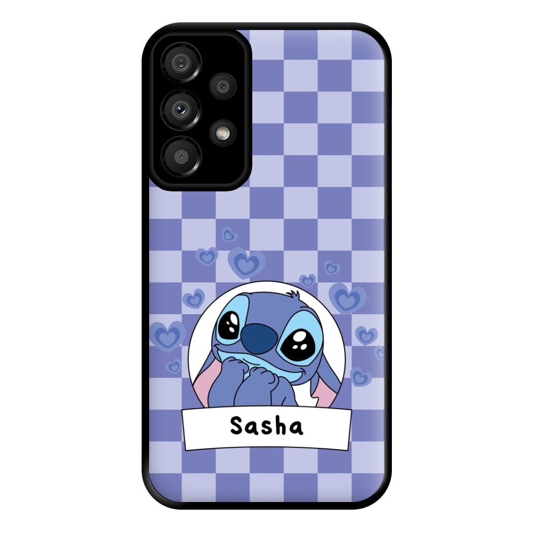 Personalised Cute Blue Alien Phone Case for Galaxy A33