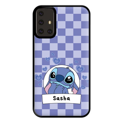 Personalised Cute Blue Alien Phone Case for Galaxy A71