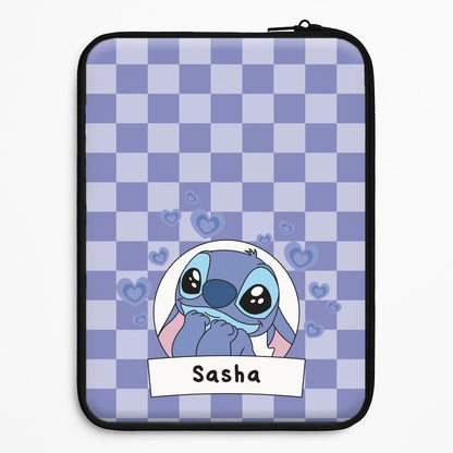 Personalised Cute Blue Alien Universal Laptop Sleeve
