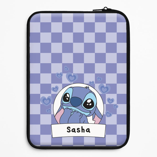 Personalised Cute Blue Alien Universal Laptop Sleeve