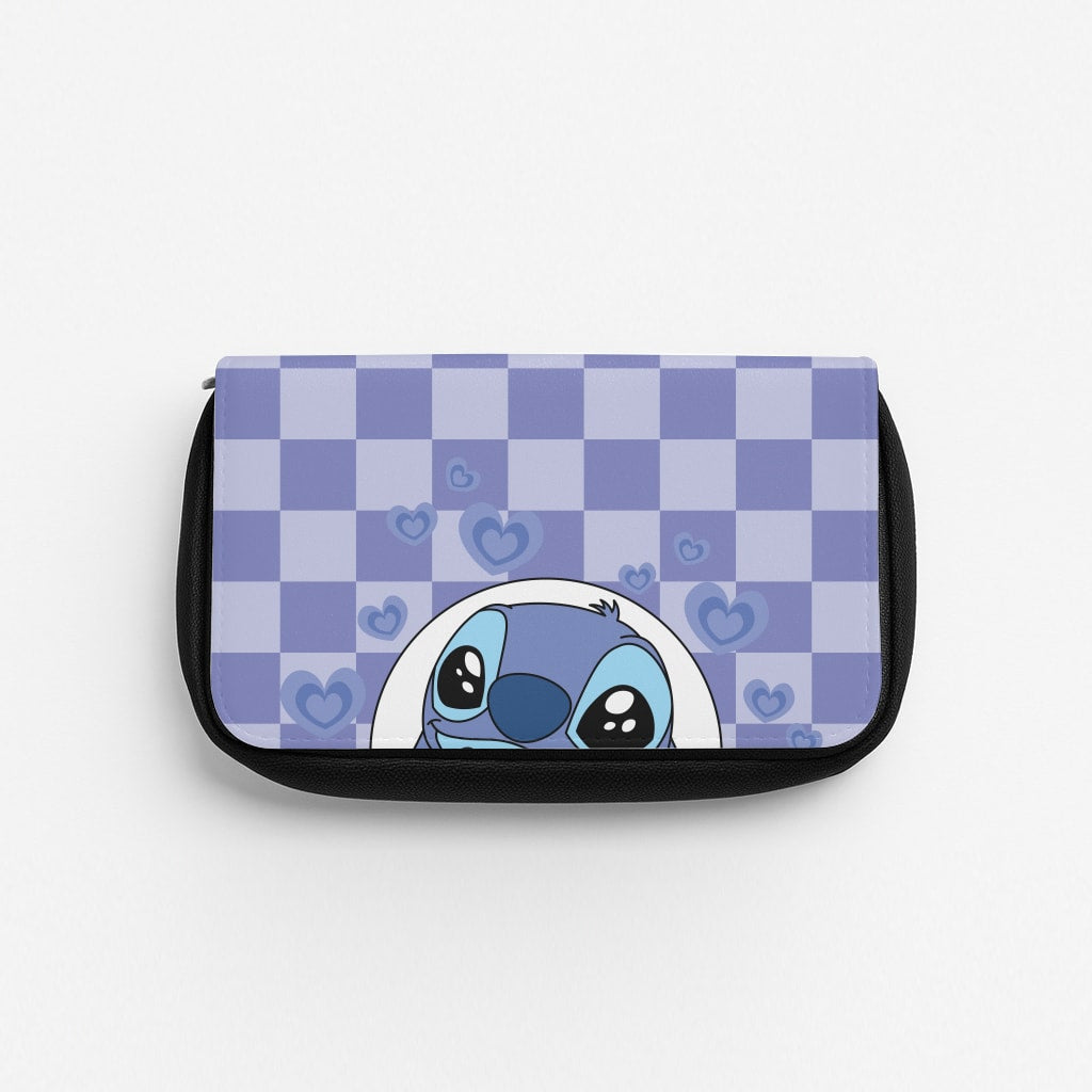 Personalised Cute Blue Alien Pencil Case