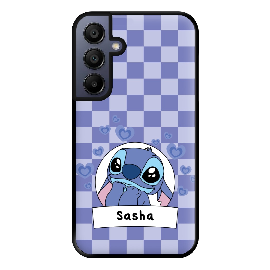 Personalised Cute Blue Alien Phone Case for Galaxy A15