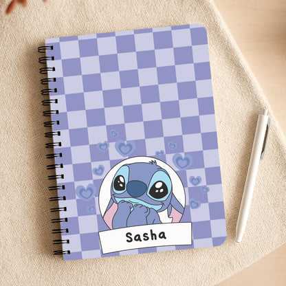 Personalised Cute Blue Alien Notepad