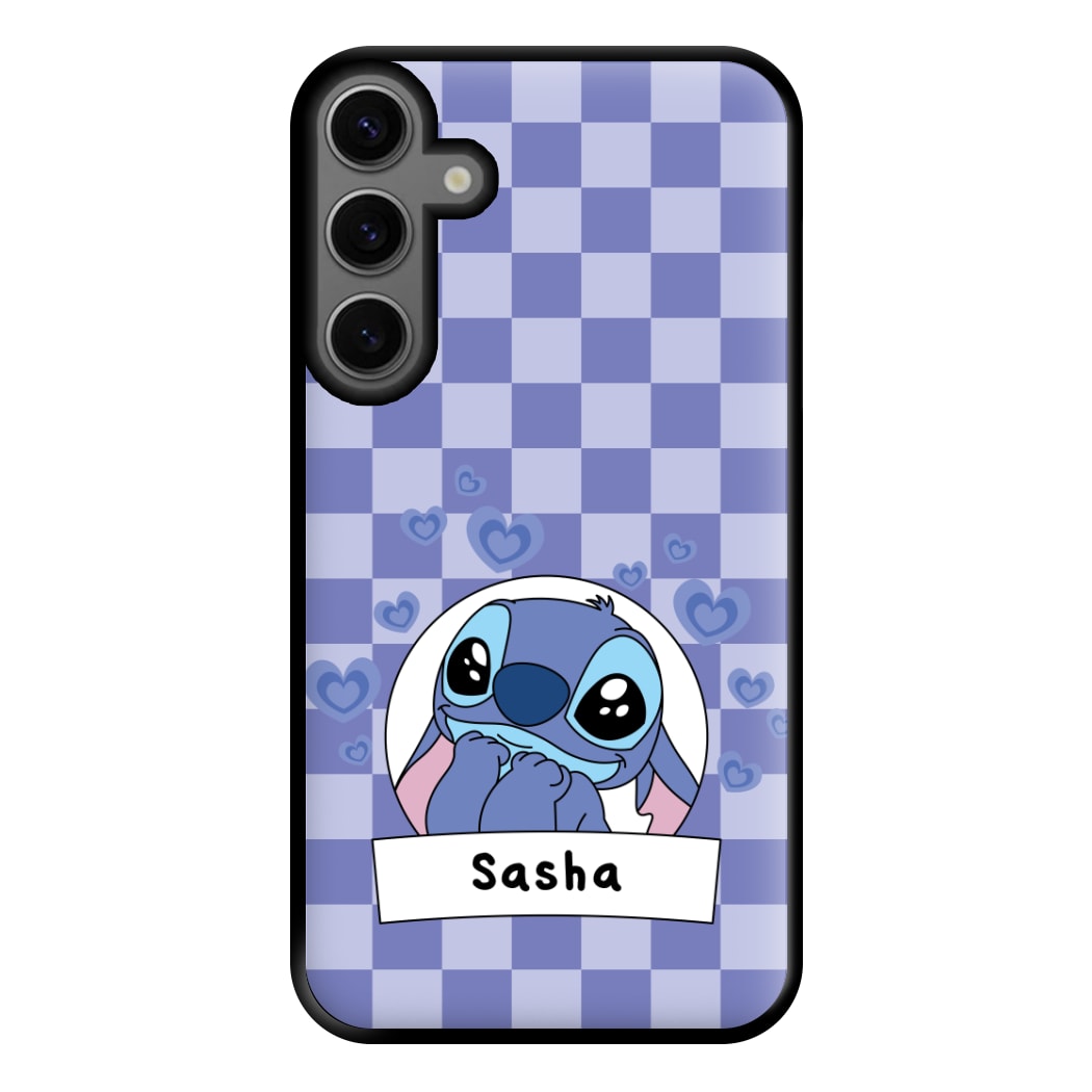 Personalised Cute Blue Alien Phone Case for Galaxy S23FE